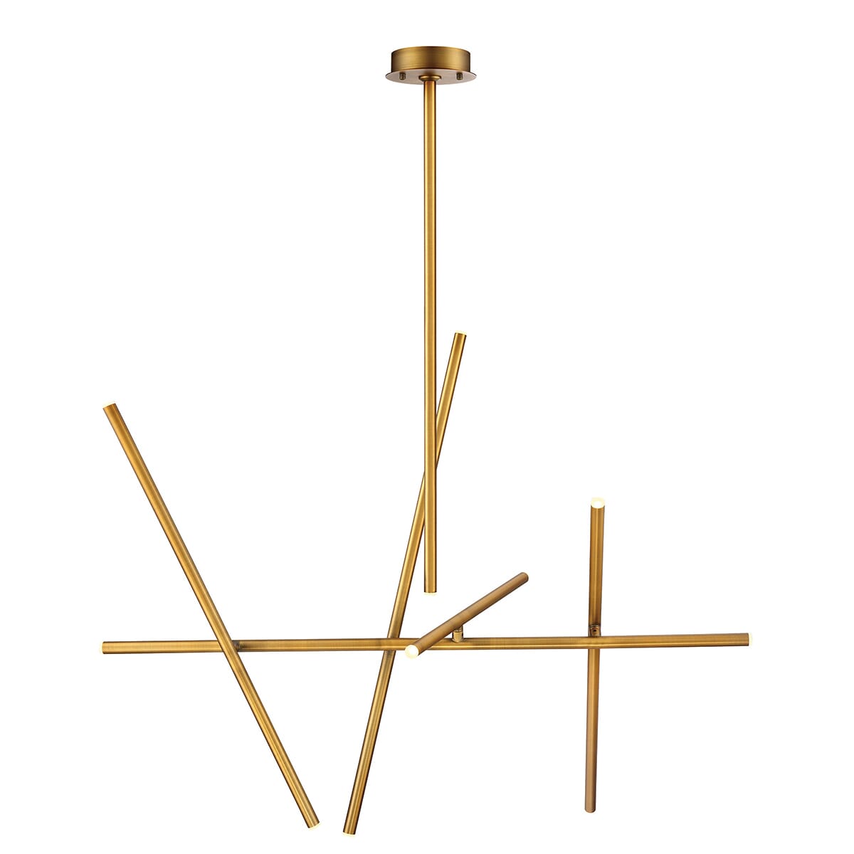 Antique Brass LED Chandelier from the Crossroads Collection