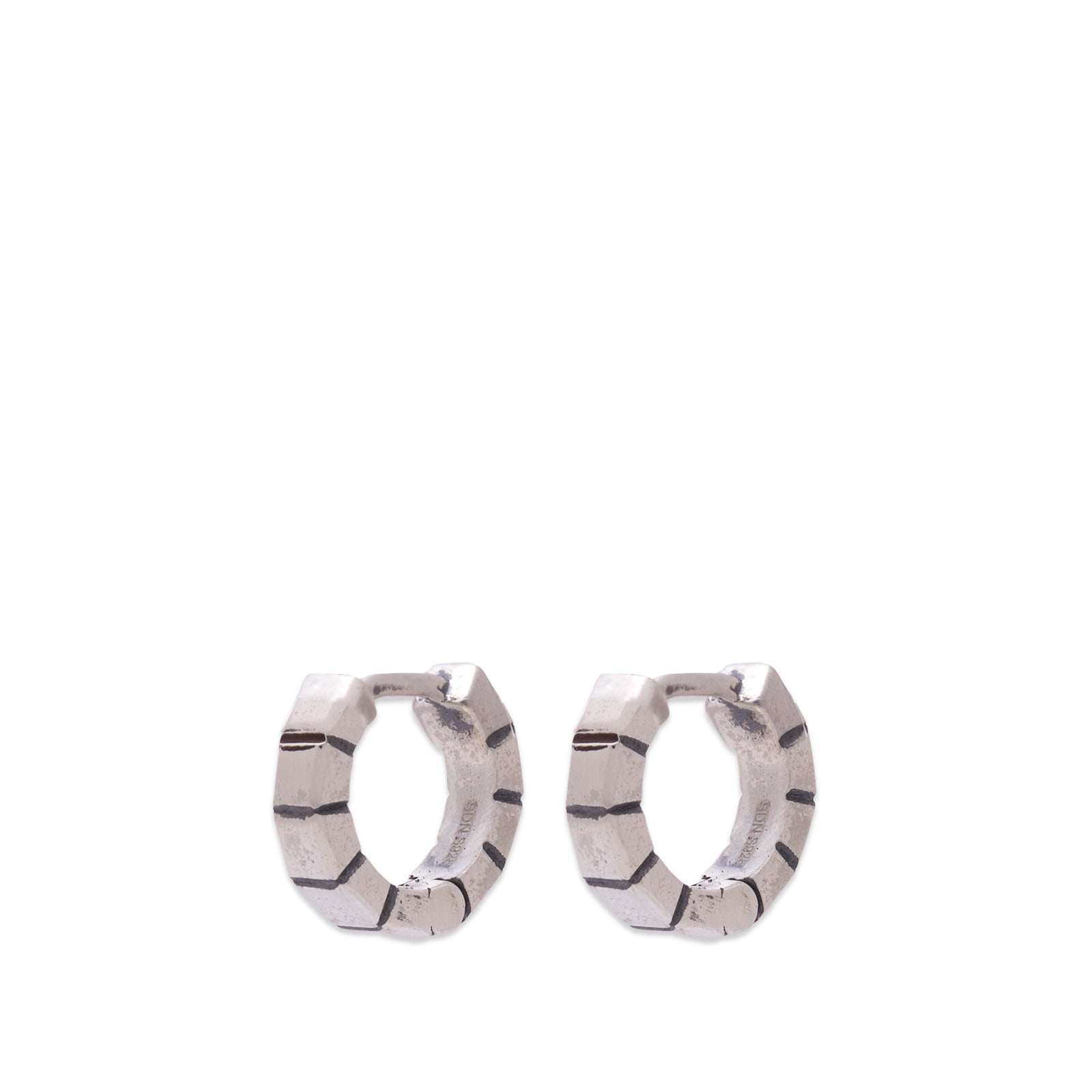 Men's Box Earring in Silver