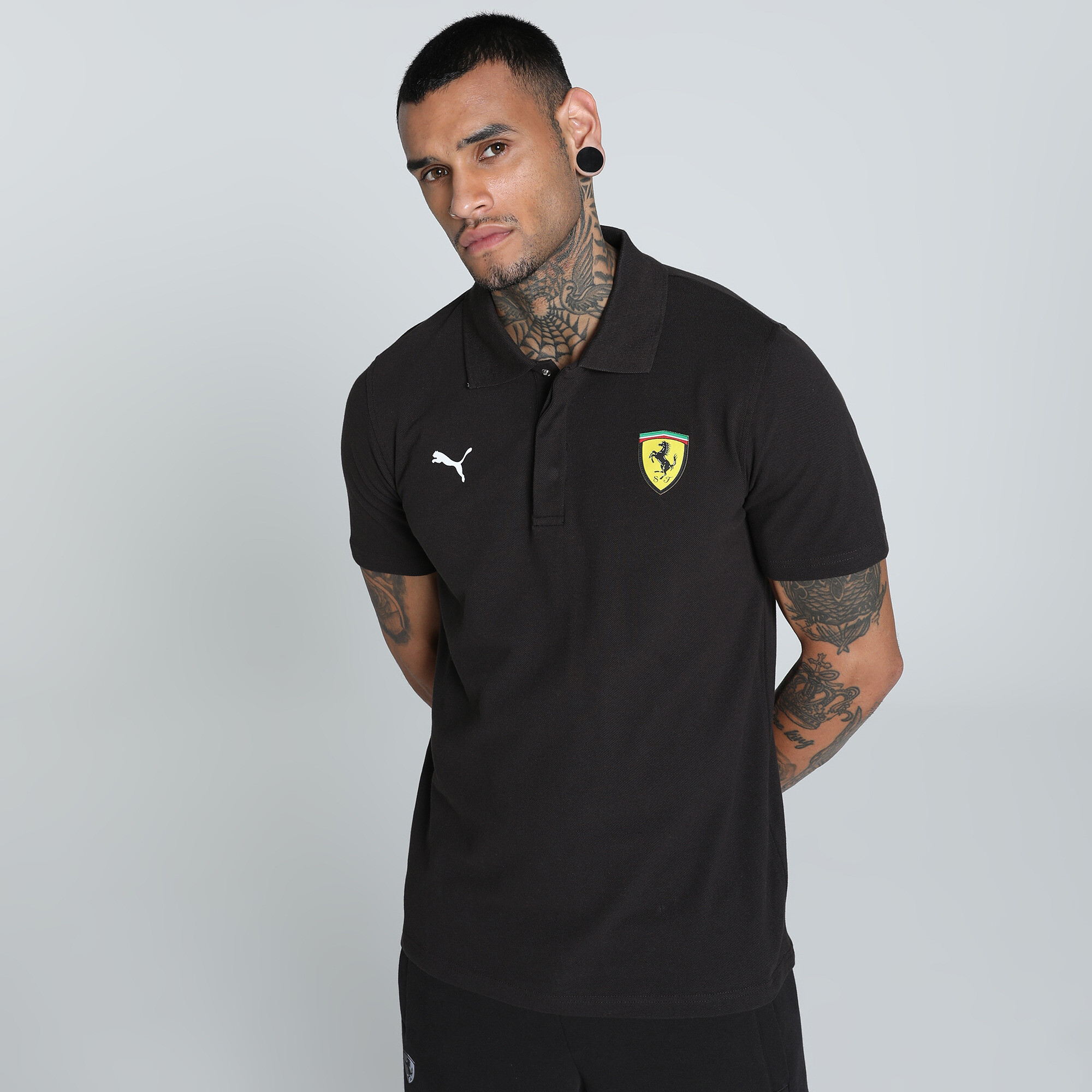 PUMA Scuderia Ferrari Men's Polo Shirt in Black