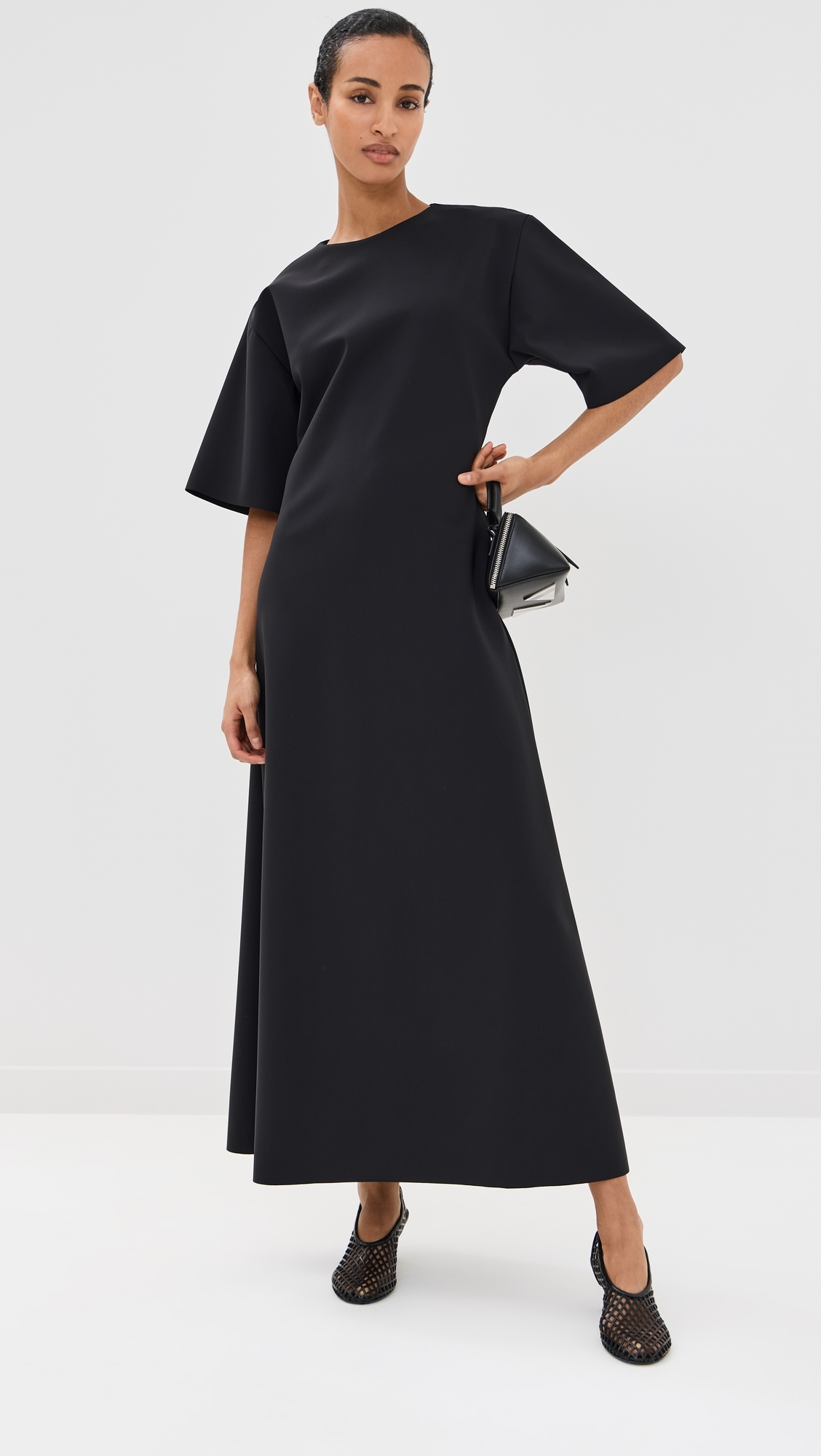 Modern Scuba Dress Black