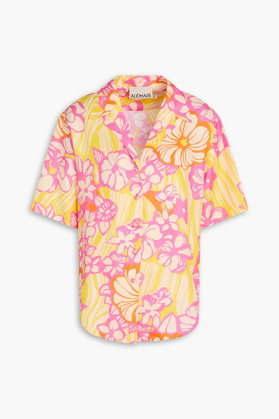 Fenella floral-print silk-twill shirt - Pink - UK 8