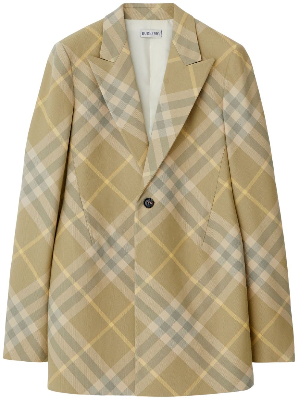 Checked tailored single-breasted blazer
