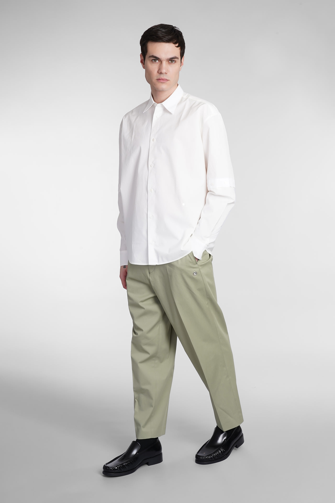 Pants In Green Cotton