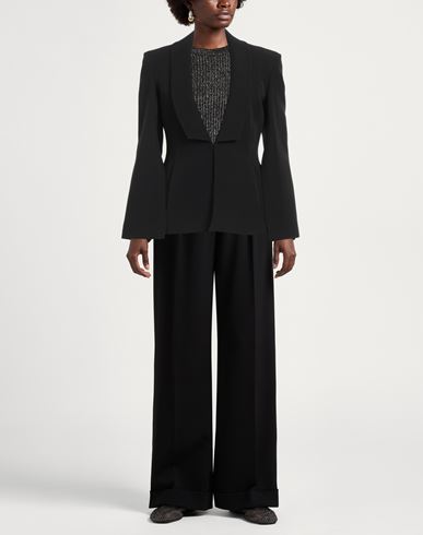 Woman Blazer Black Size 8 Polyester, Elastane