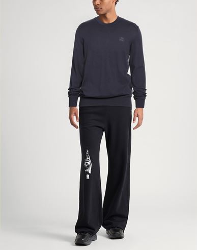Man Sweater Midnight blue Size L Cotton
