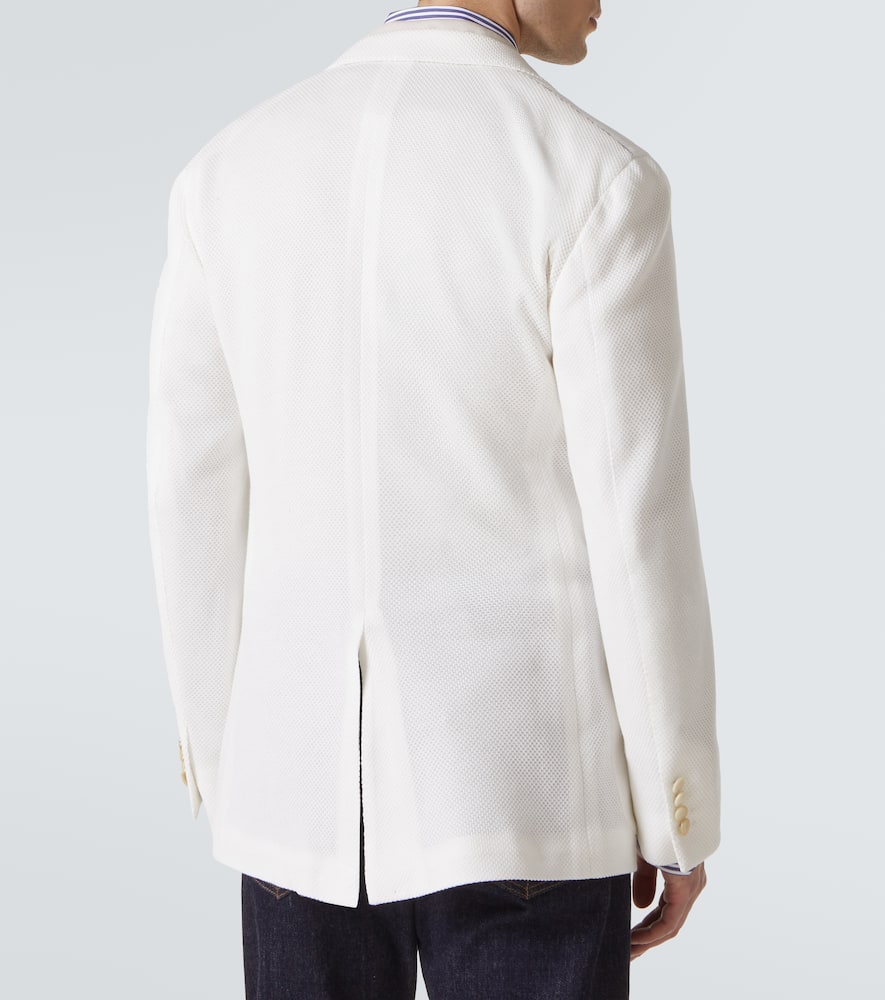 Cotton piqué blazer