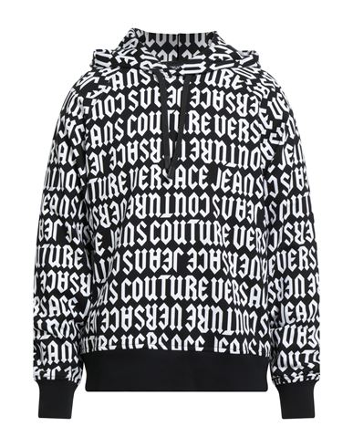 Man Sweatshirt Black Size S Cotton, Elastane
