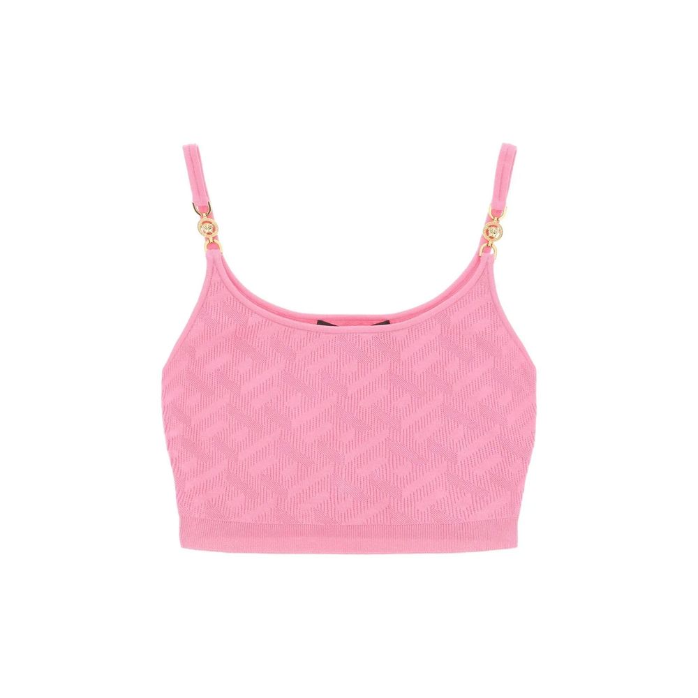 Ribbed Viscose Tank Top — Pink