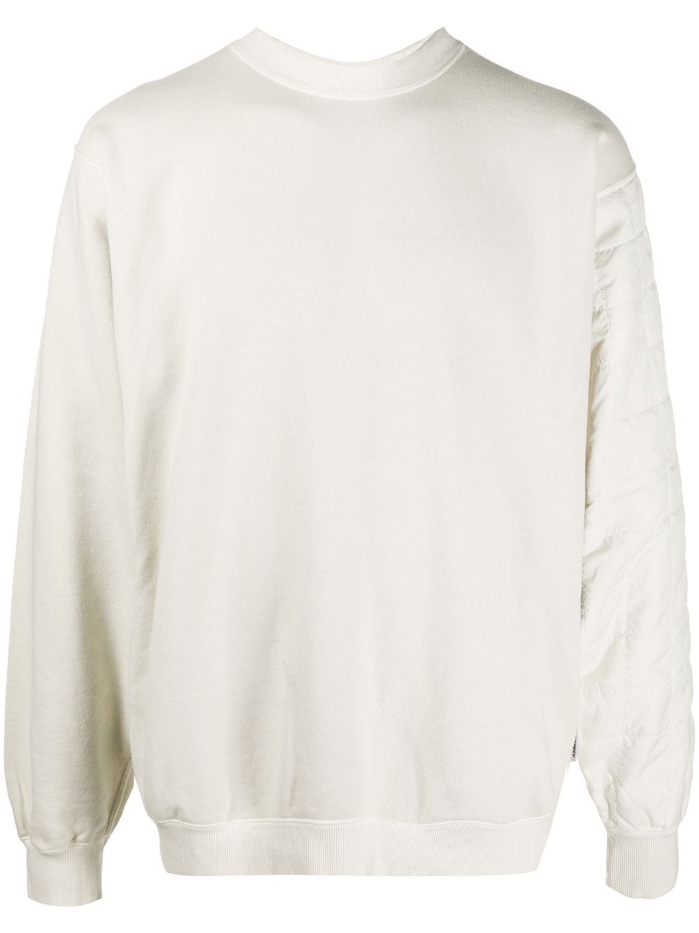 Quilted crew neck sweatshirt - Neutrals