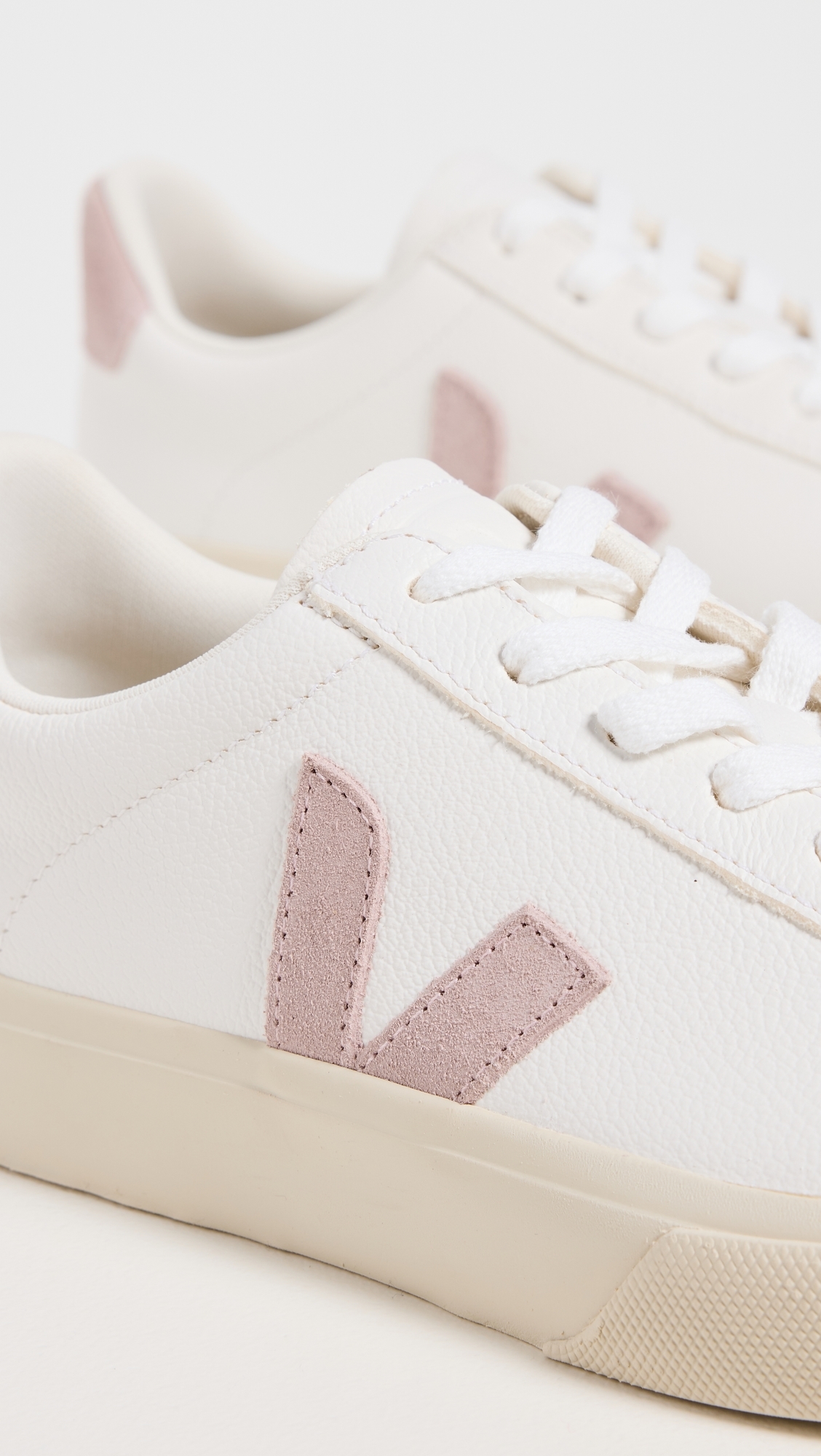 Campo Chromefree Leather Sneakers Extra-White/Babe