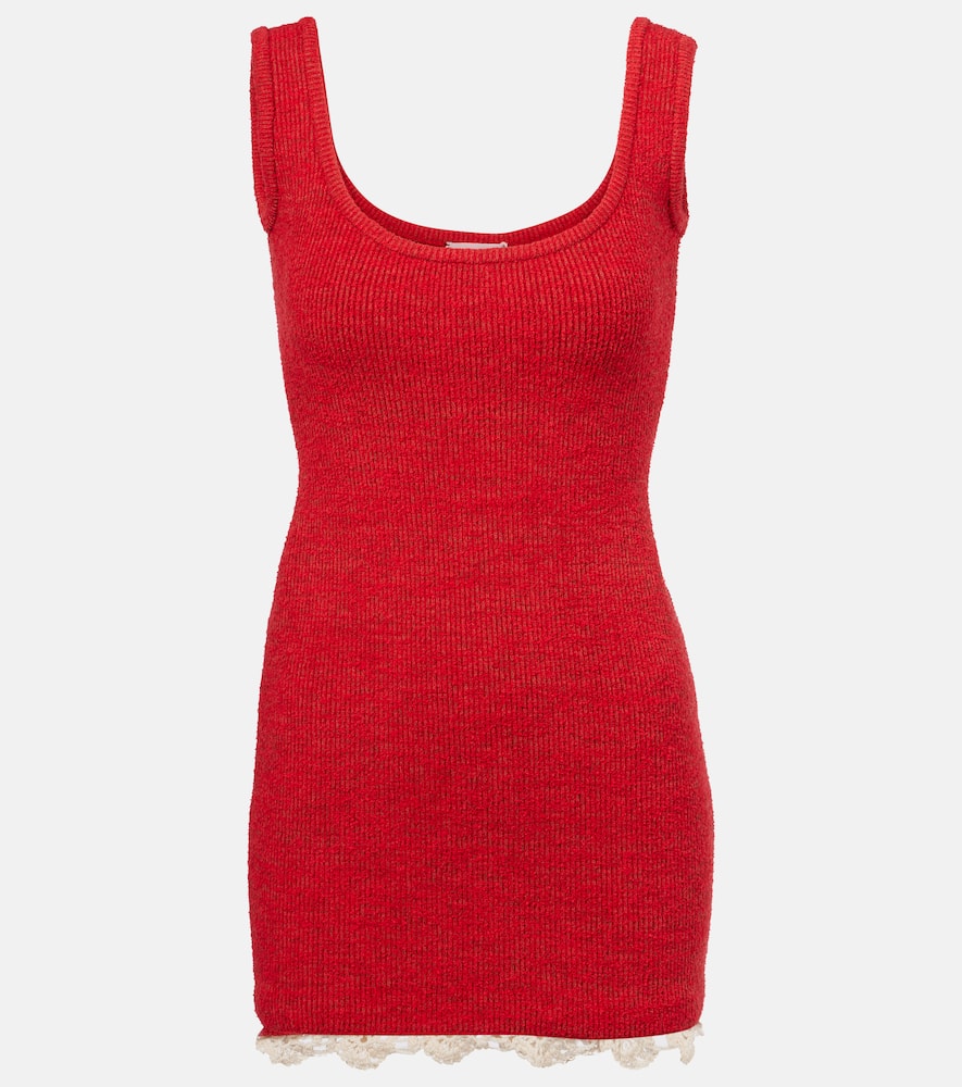 Lace-trimmed minidress