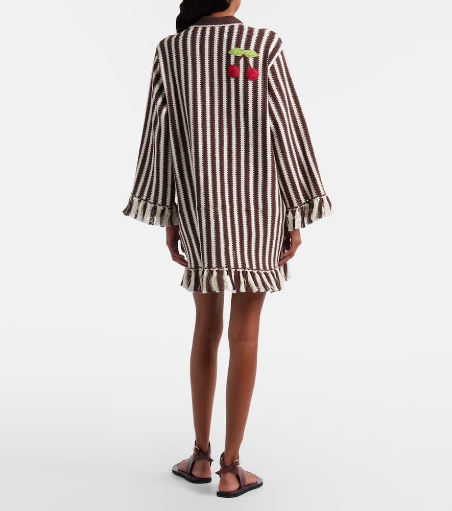 Alémais Sundae crochet embroidered cotton kaftan