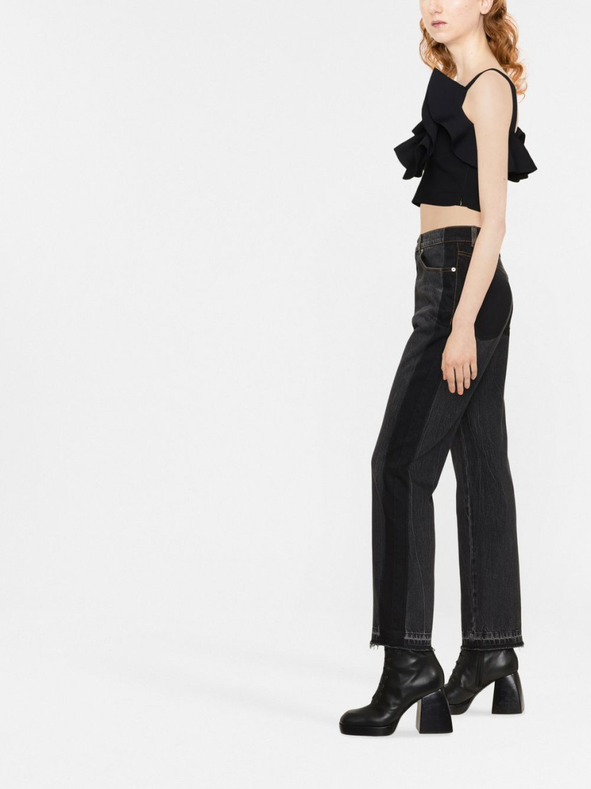 High-waist bootcut jeans