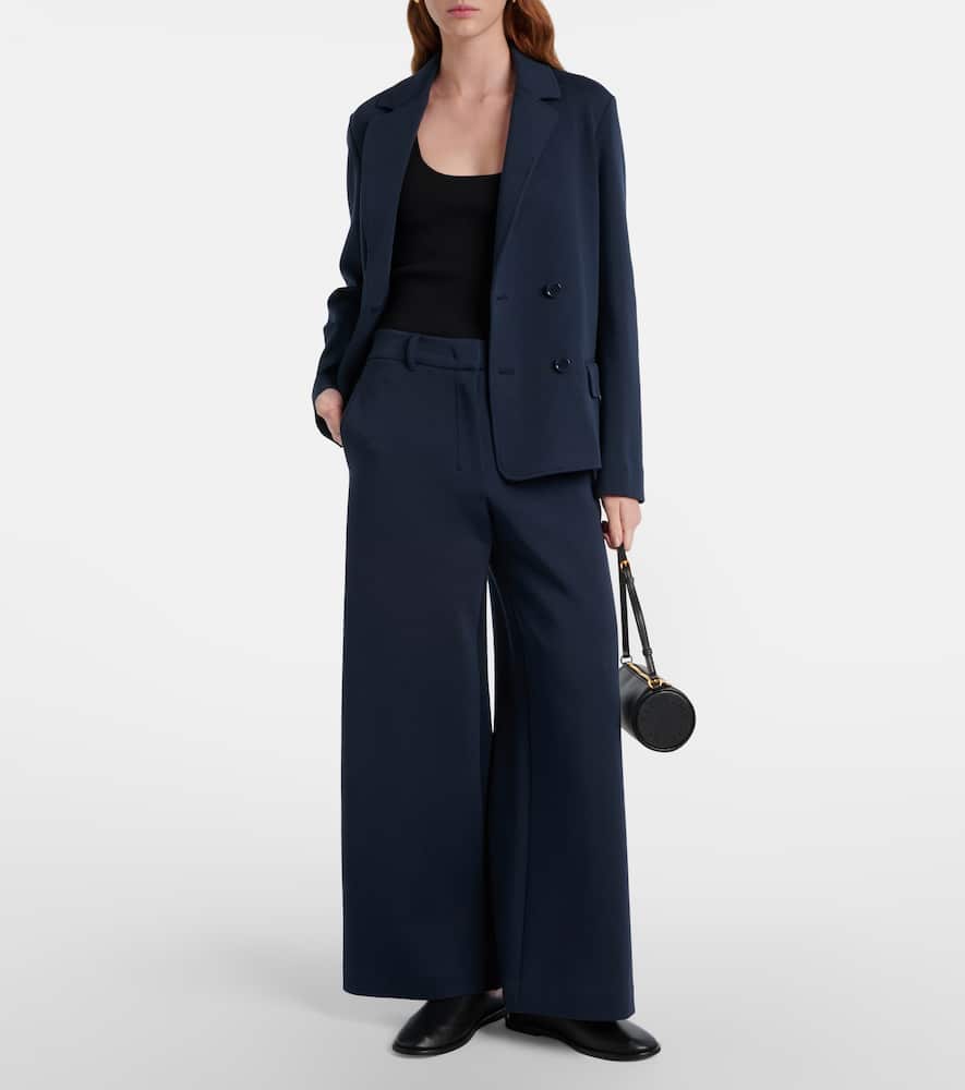 Aerovia cotton-blend wide-leg pants