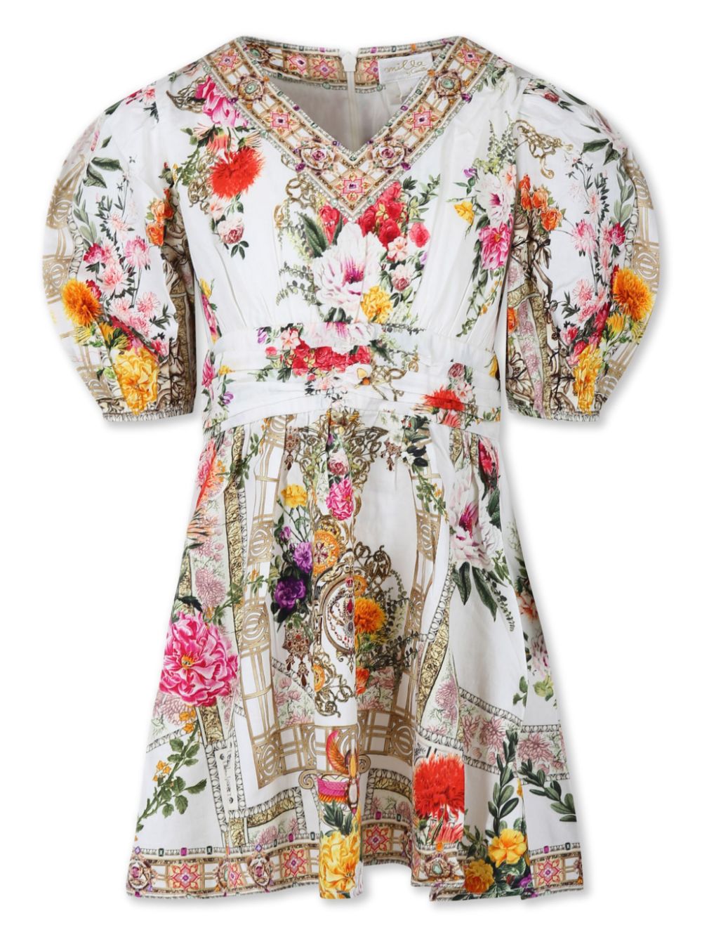 Egyptian Rose mini dress - White