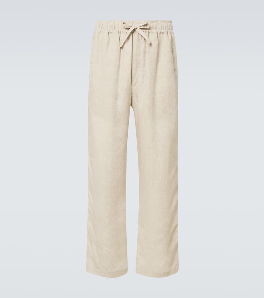Linen wide-leg pants
