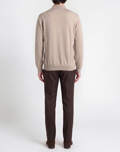 Man Sweater Sand Size 44 Merino Wool