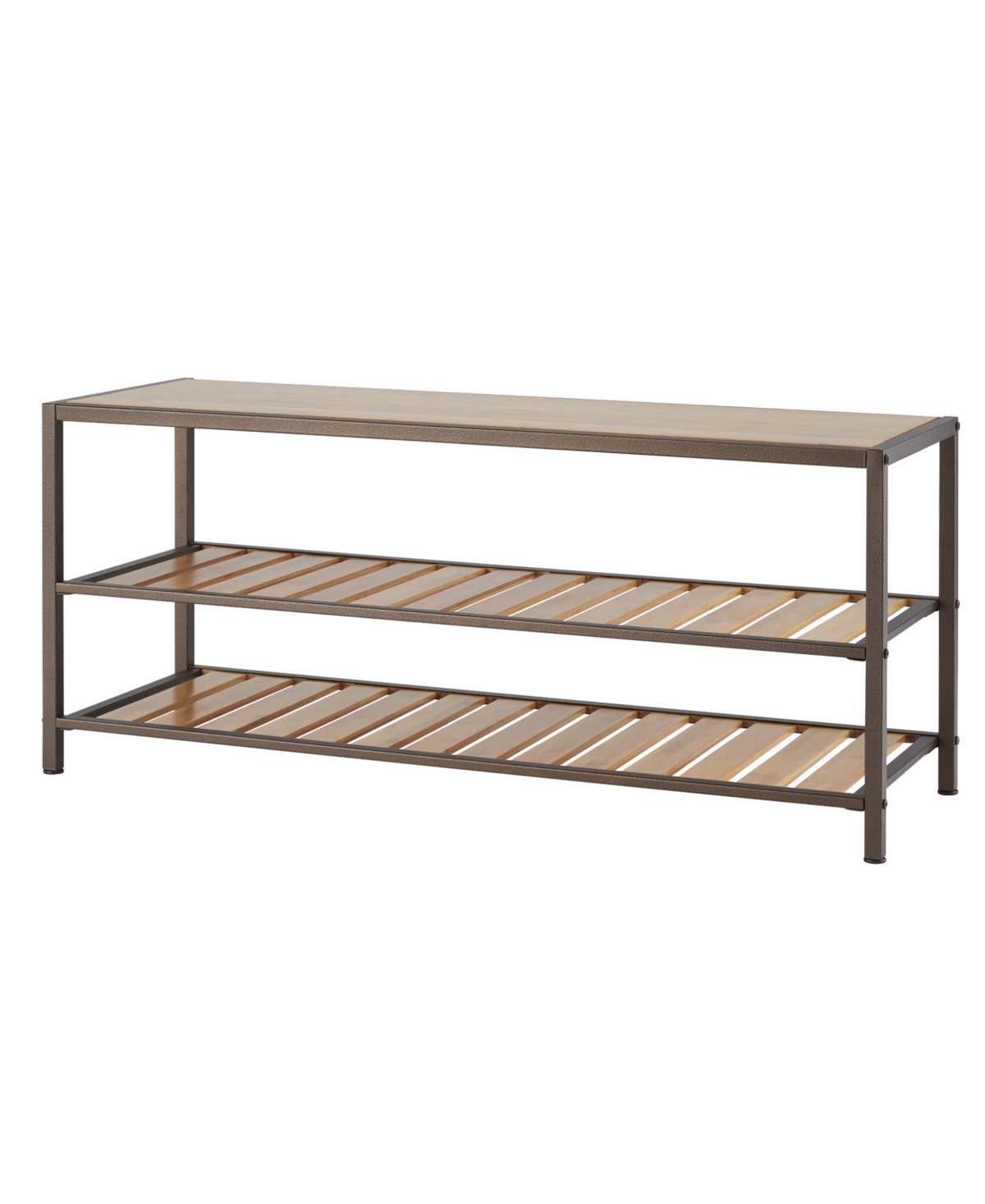 3-Tier Bamboo Shoe Bench - Bronze
