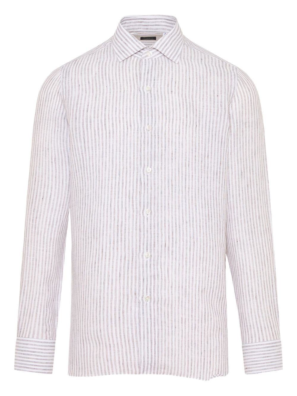 Finamore 1925 Napoli striped shirt - Brown