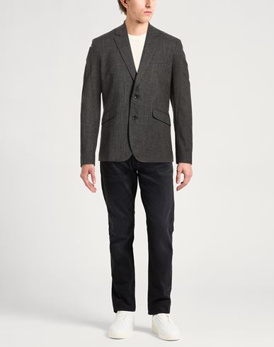 Man Blazer Grey Size 40 Wool, Cotton, Linen, Elastane