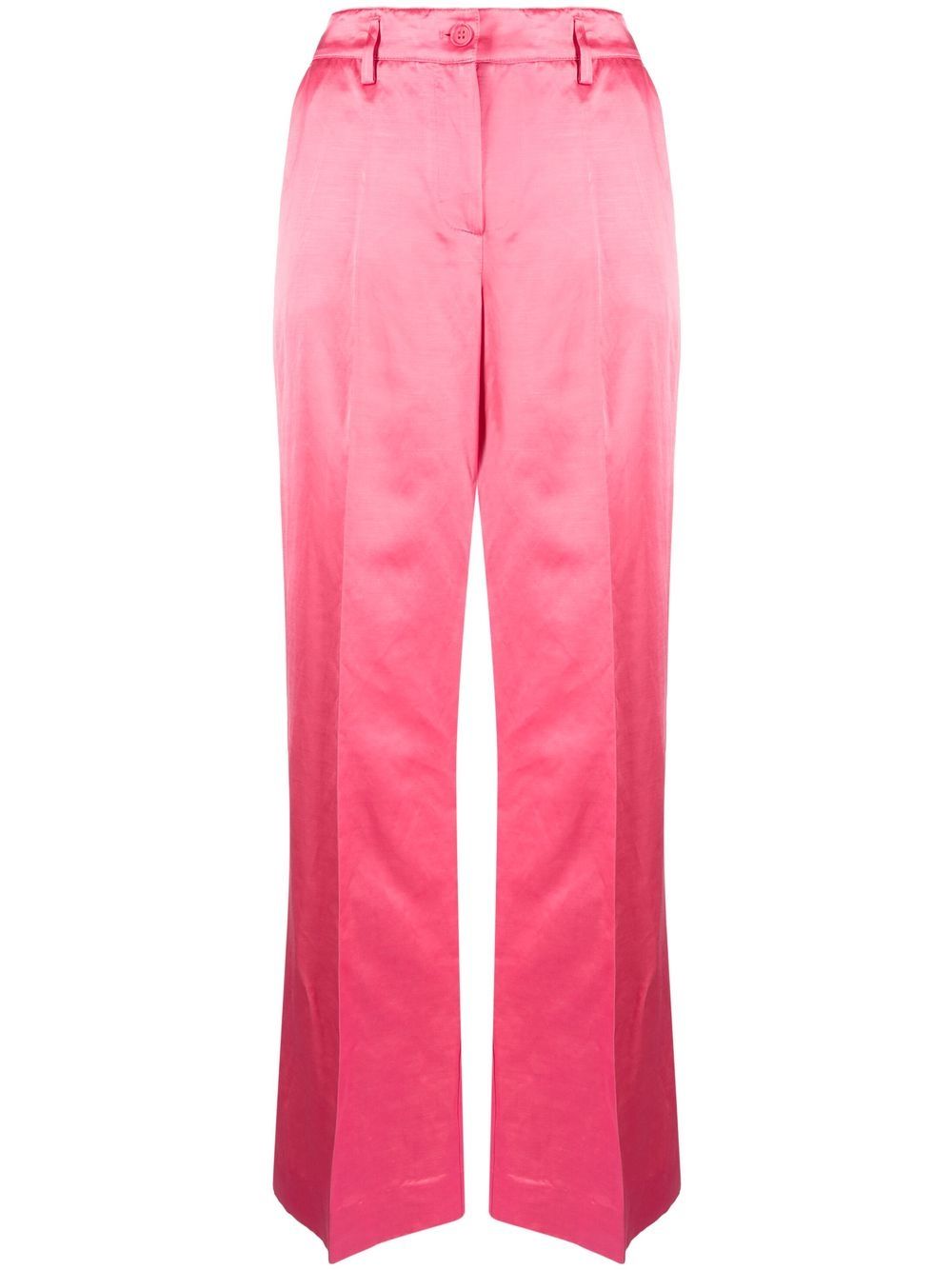 Satin wide-leg trousers - White