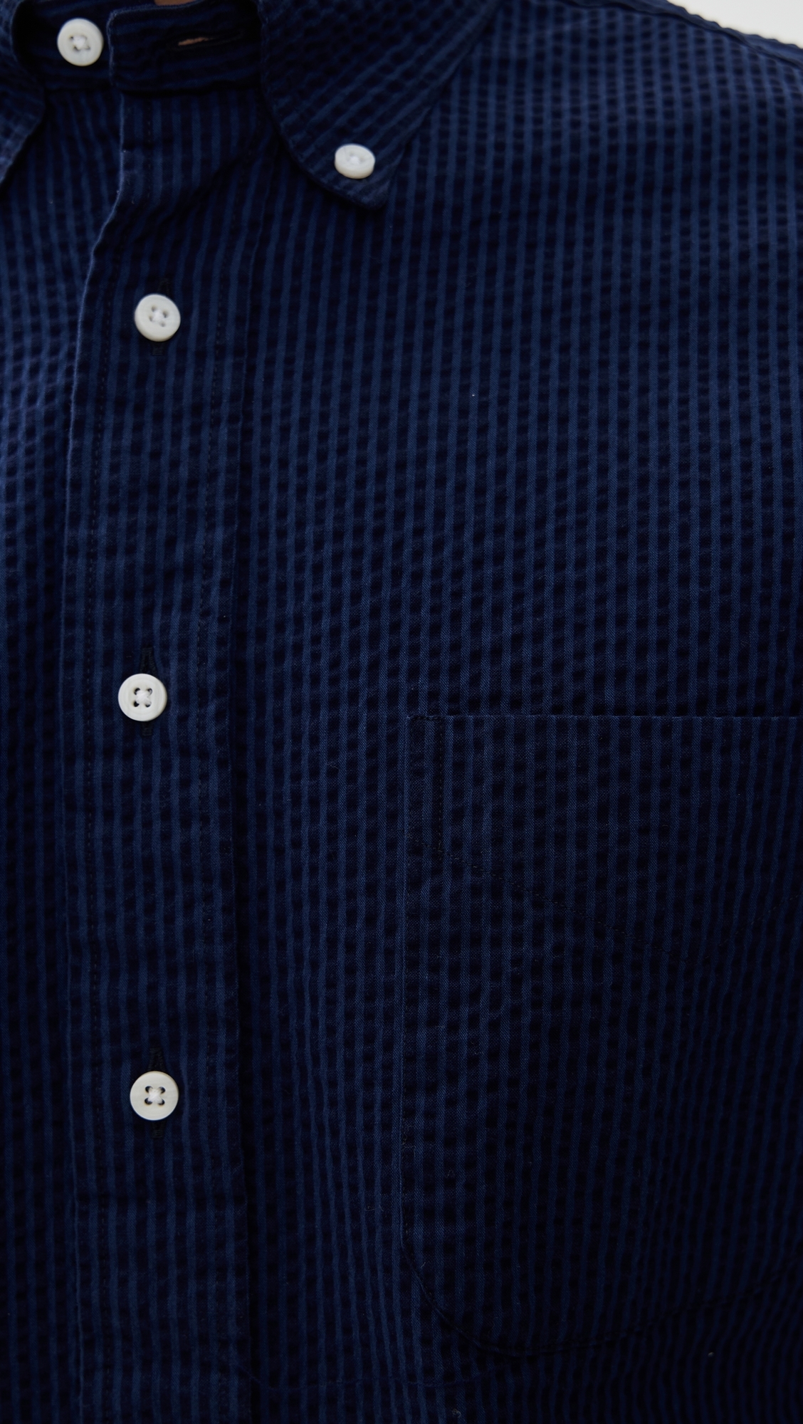 Gitman Vintage Indigo Seersucker Shirt Indigo