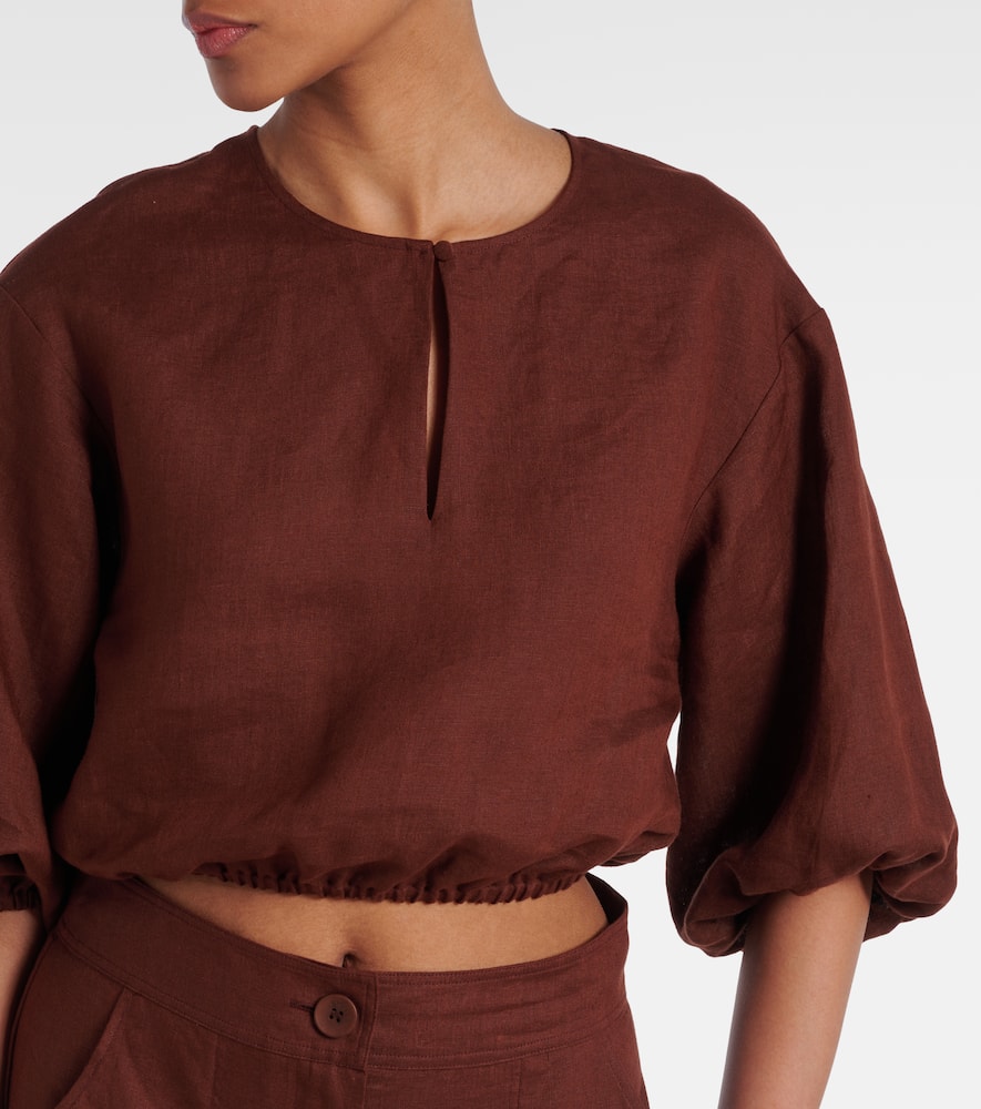 Gracieux linen crop top