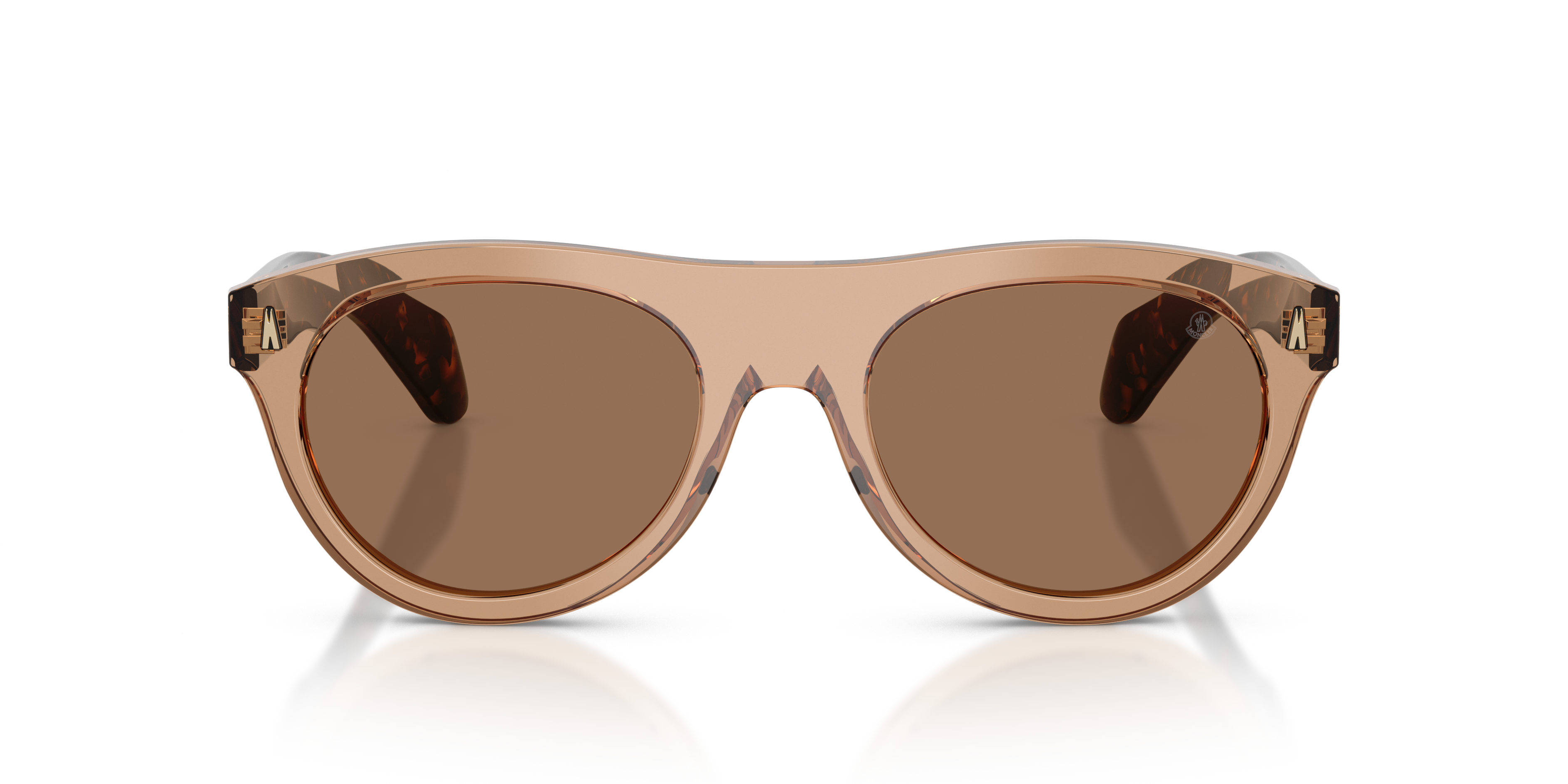 Moncler Unisex Moncler ME6022U SPLASH 303773 Gafas de sol Acetato Marrón Marrón Redonda Norma