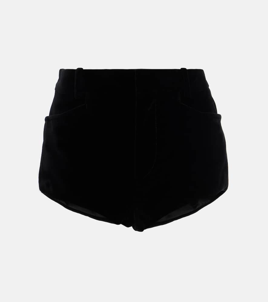 Cotton velvet shorts