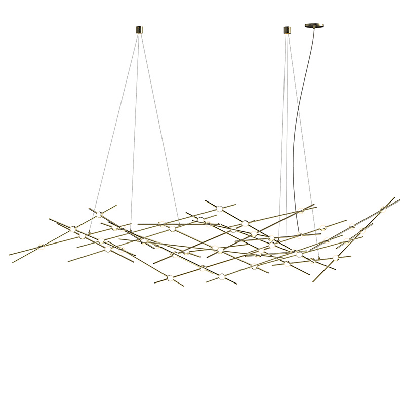 Satin Brass LED Lantern from the Constellation Collection