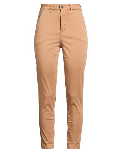 Woman Pants Light brown Size 25 Cotton, Elastane