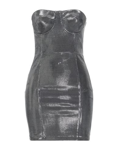 Edizione Limitata Woman Mini dress Silver Size 4 Polyester, Elastane