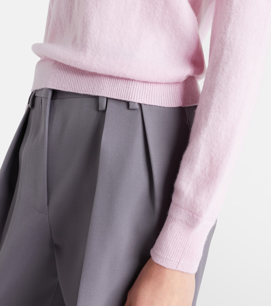 Virgin wool polo sweater