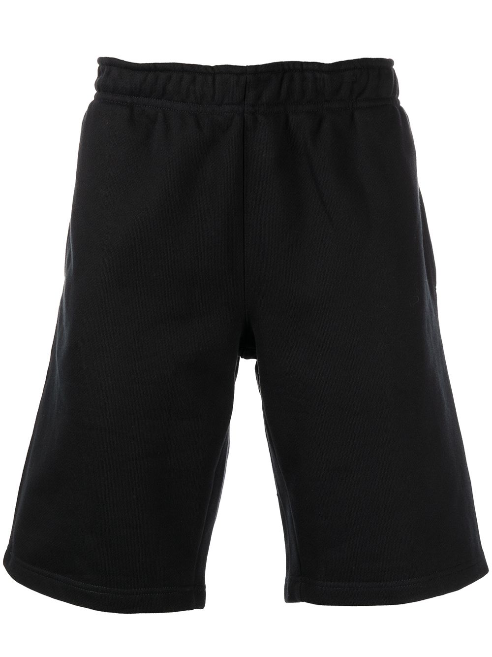 Elasticated-waist cotton shorts - Black