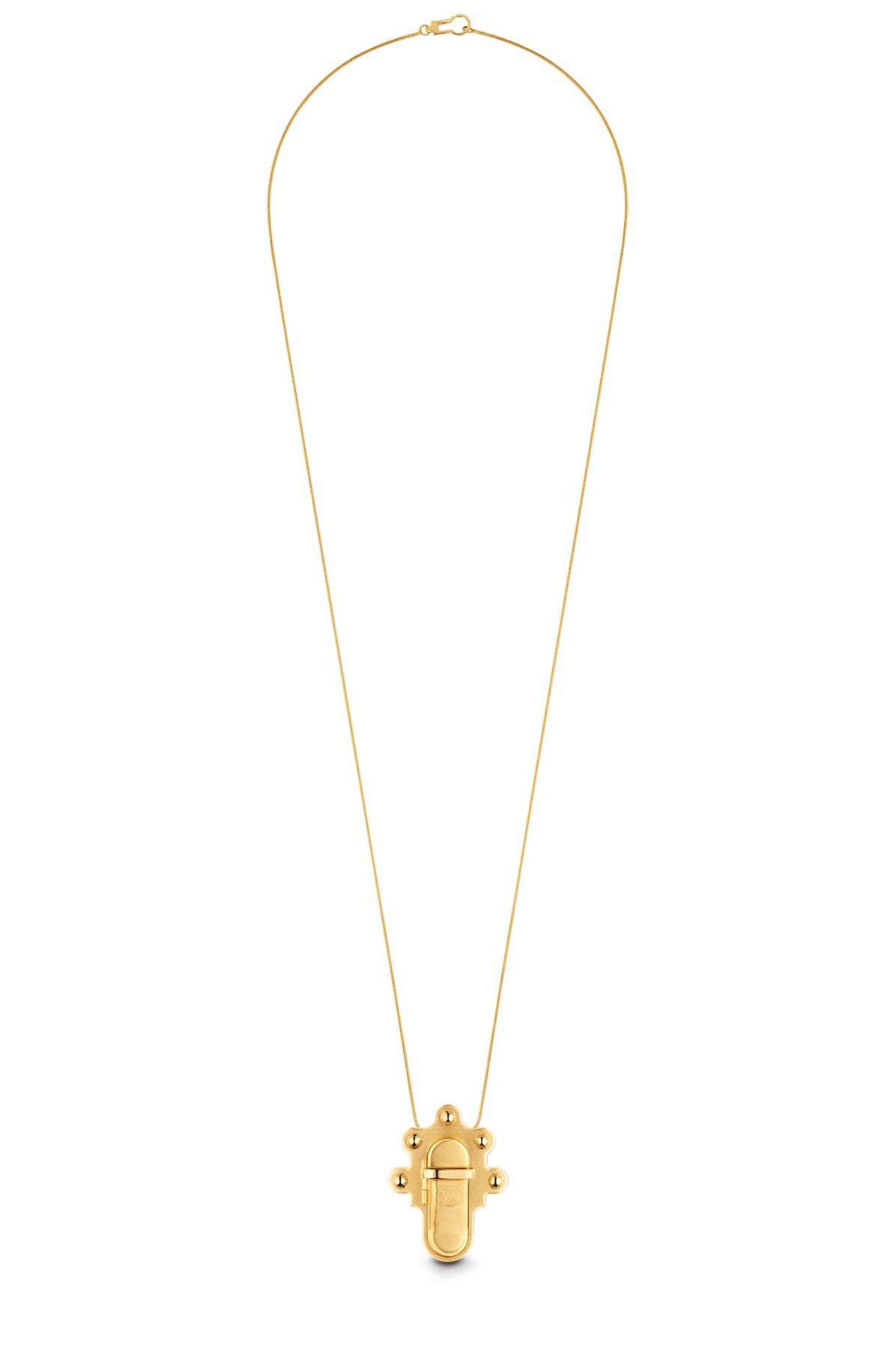 Trunk Lock Pendant Necklace and Brooch