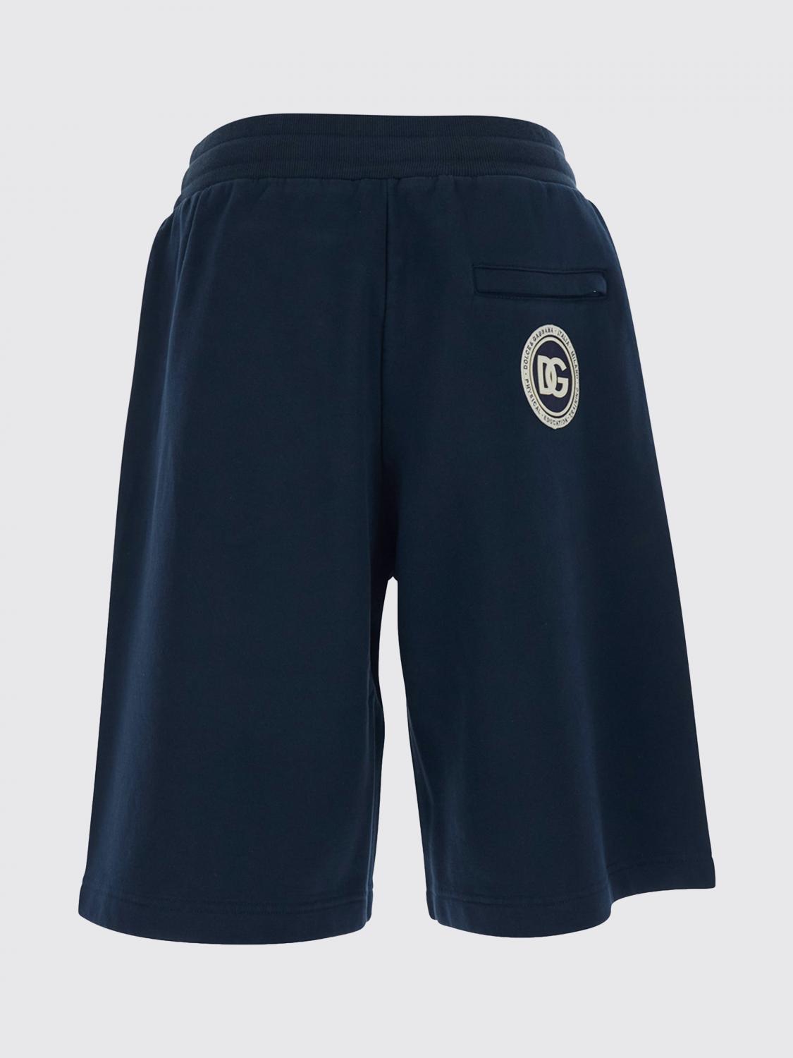 Cotton Jogging Shorts with Drawstring and Embroidered Logo