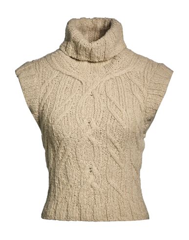 Woman Turtleneck Beige Size M Alpaca wool, Wool, Polyamide
