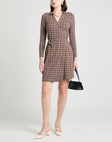 Woman Mini dress Brown Size 8 Polyamide, Elastane
