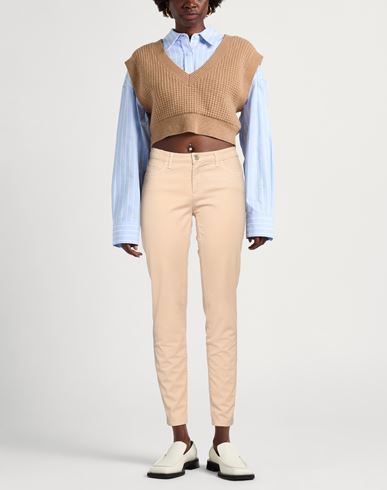 Woman Pants Sand Size 28 Cotton, Elastane