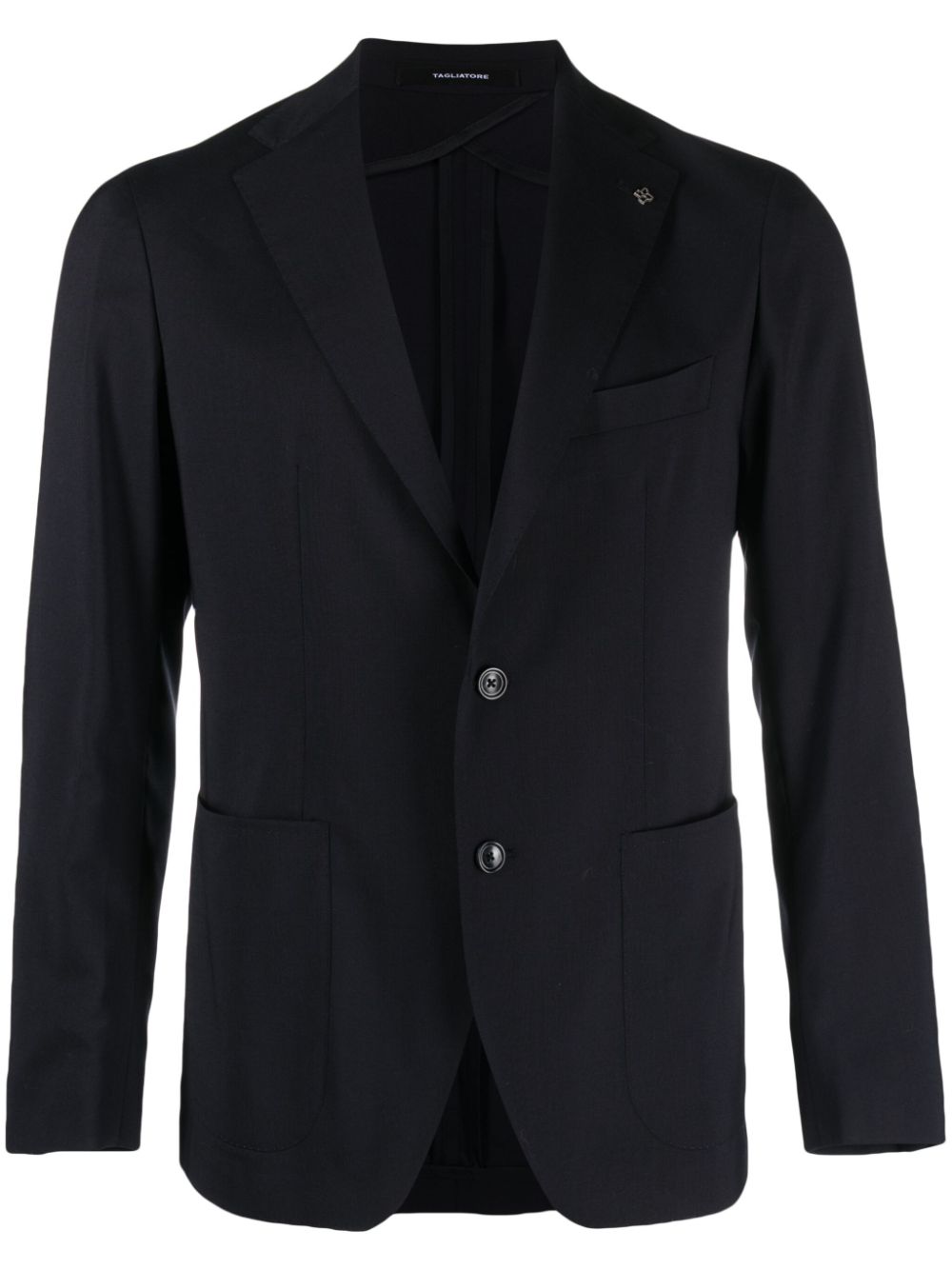 Virgin wool-blend blazer - Blue