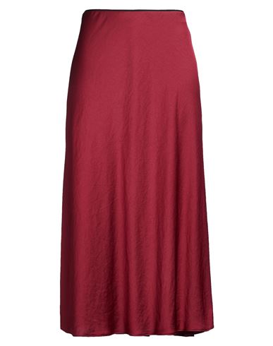 Woman Midi skirt Burgundy Size 14 Polyester