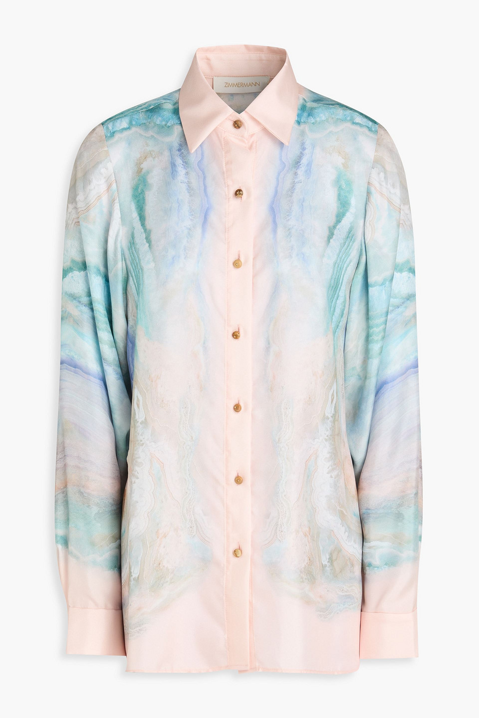 Printed silk-twill shirt - Multicolor - 2