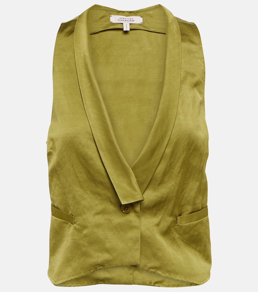 Slouchy Coolness hemp-blend vest