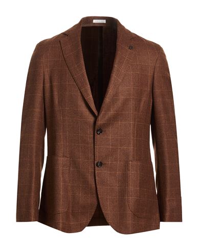 Man Blazer Dark brown Size 38 Virgin Wool