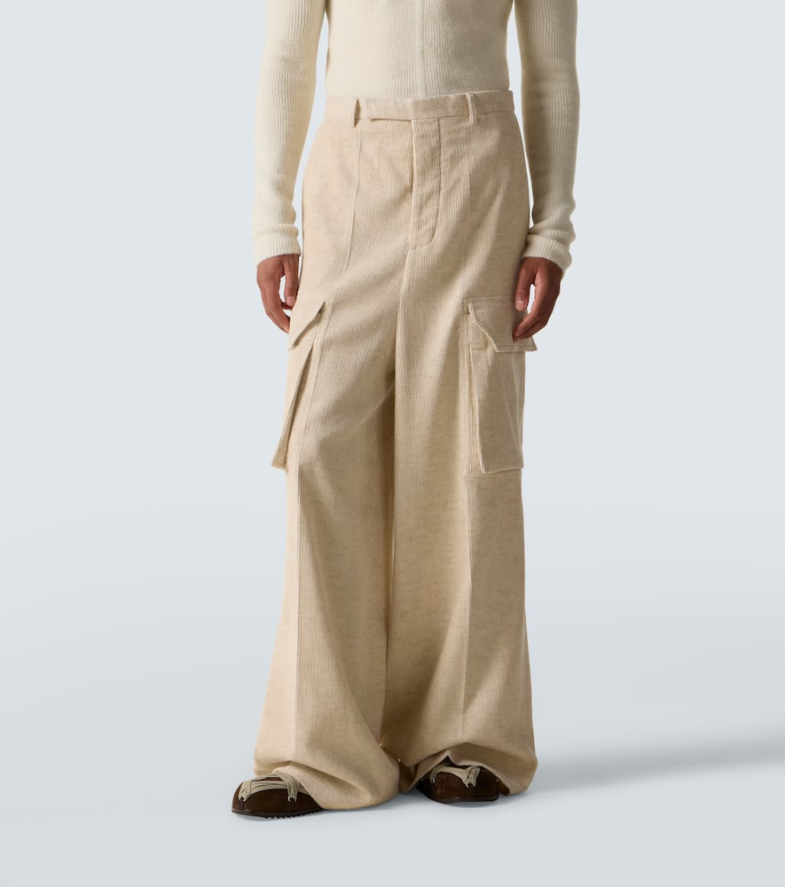 Firebanks cotton and linen cargo pants