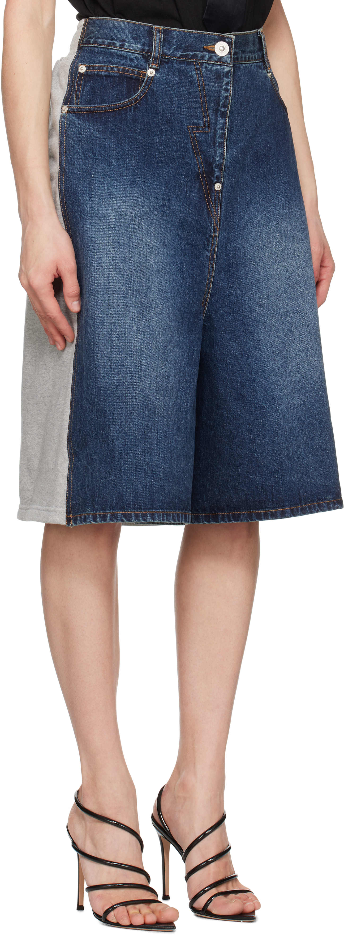 Pushbutton Blue Hybrid Regular Skort