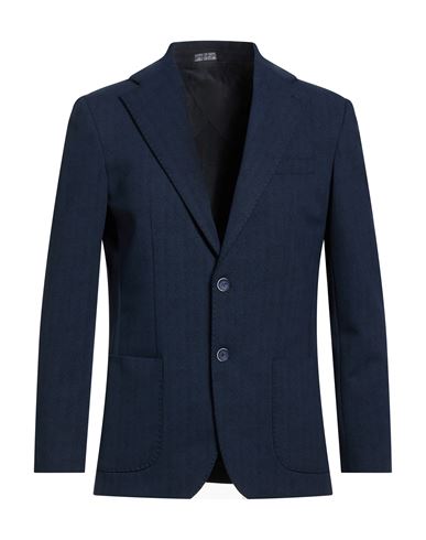 Man Blazer Midnight blue Size 38 Viscose, Polyamide, Elastane