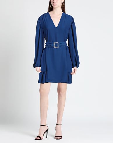 Woman Mini dress Bright blue Size M Polyester, Elastane