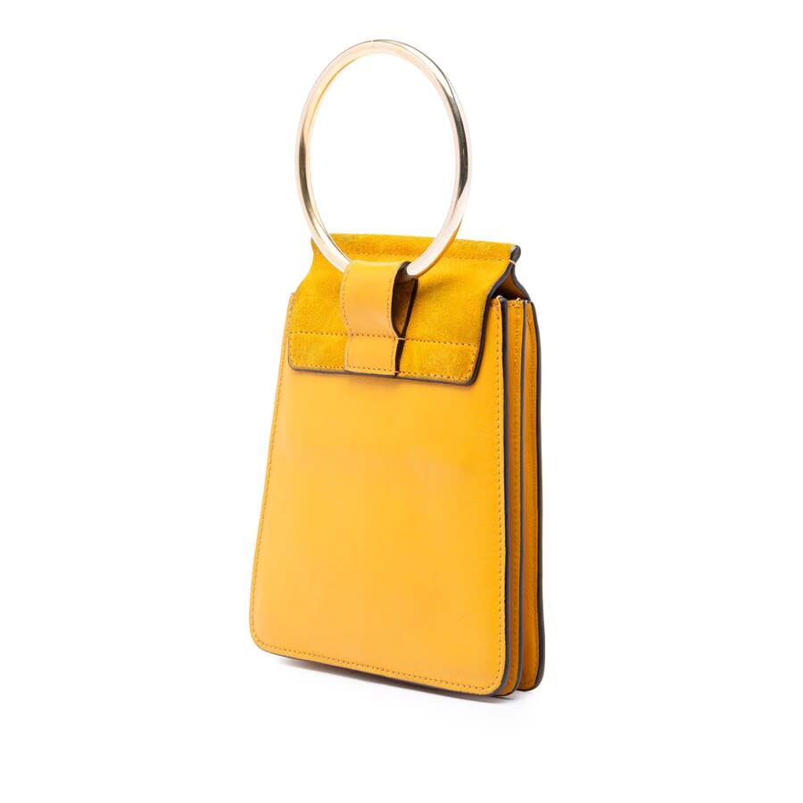 Pre-owned Mini Calfskin and Suede Faye Bracelet Bag Ladies 03-18-99-65