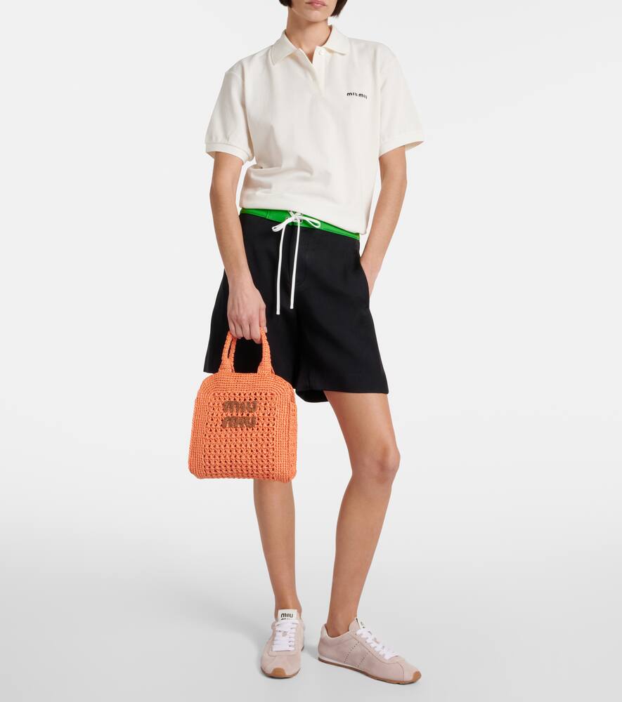 Miu Miu Small raffia tote bag